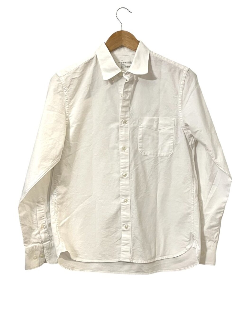 MUJI Oxford Button Down Shirt Mens S White Minimalist Japandi Workwear Basic